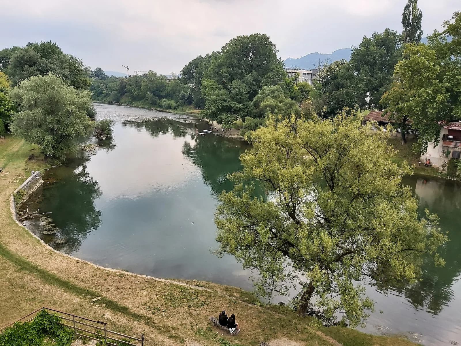 Vrbas river viewed from Kastel in Banja Luka