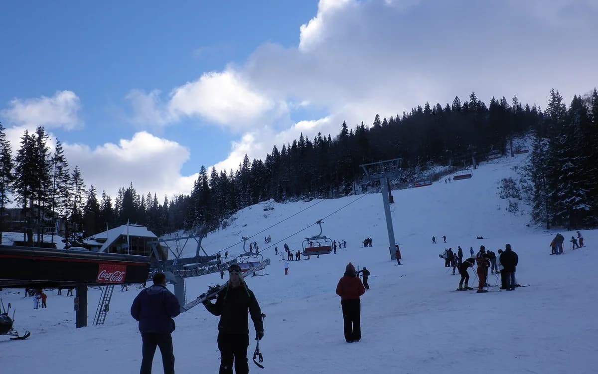 Poljice ski area on Jahorina mountain in winter