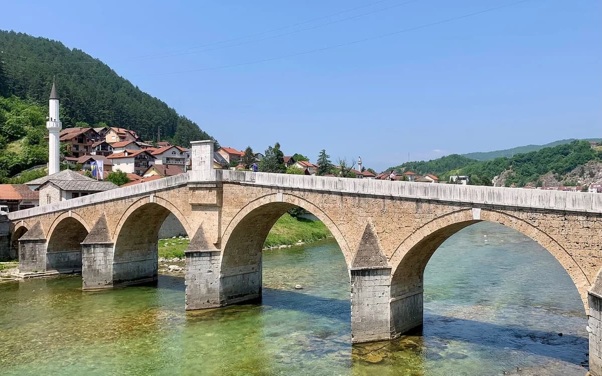 Konjic Old Bridge across the Neretva River
