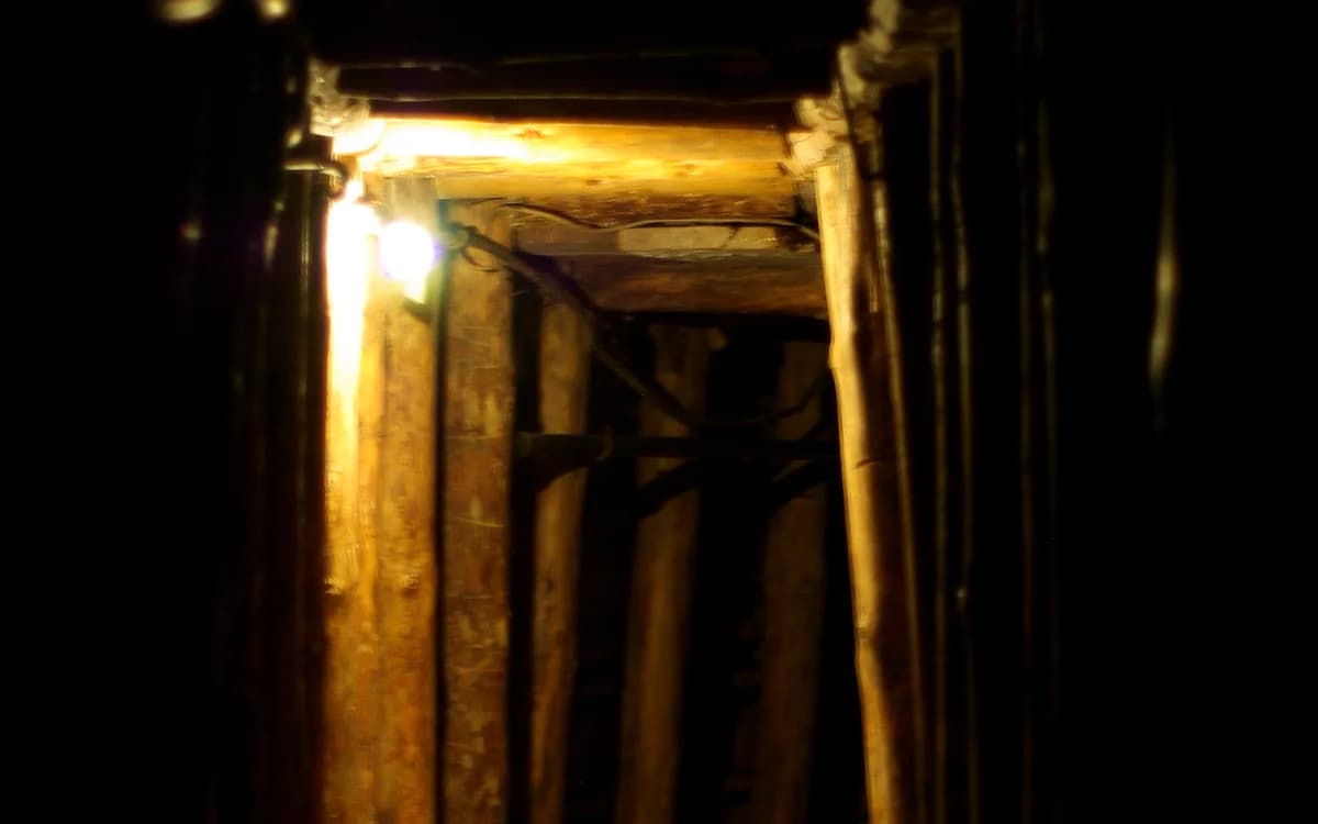A photographed section of the Sarajevo wartime tunnel