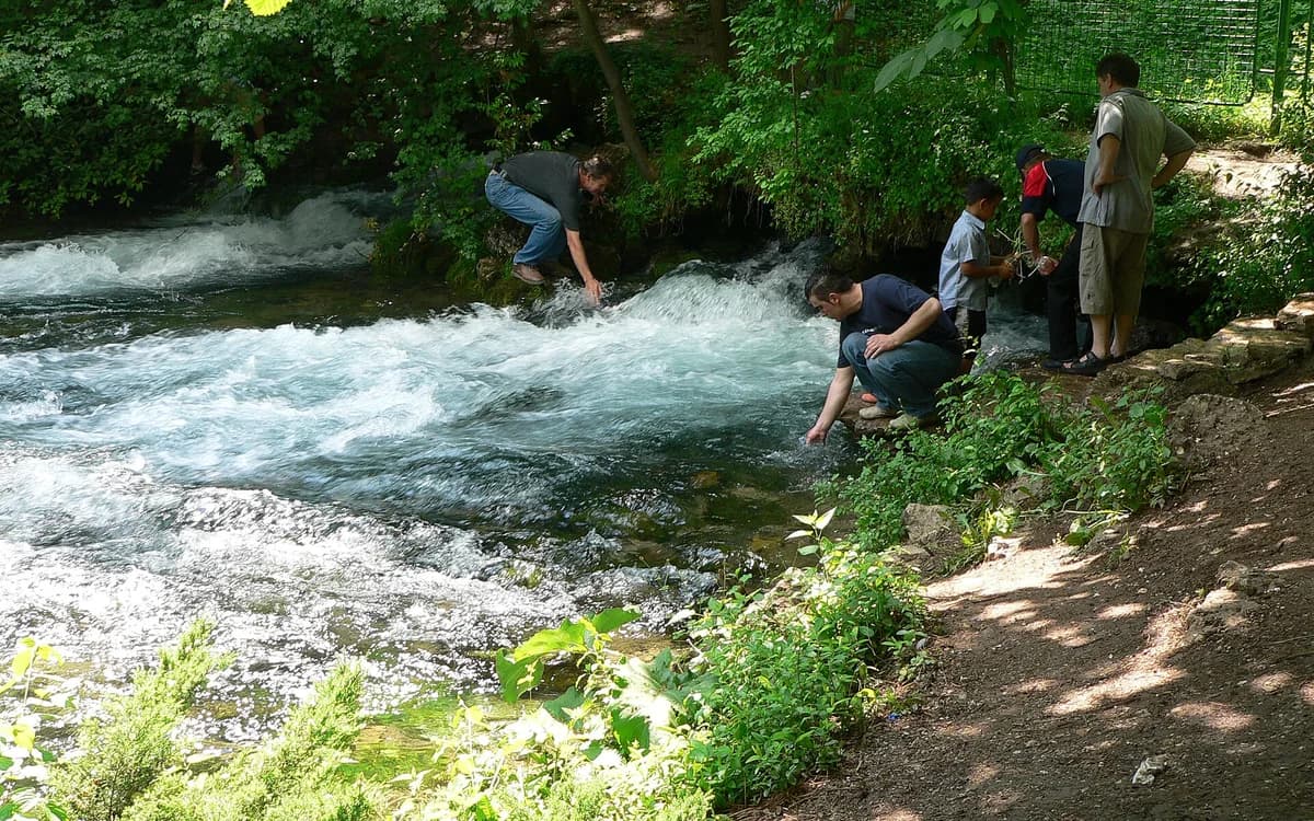 Water and greenery at Vrelo Bosne near Ilidža